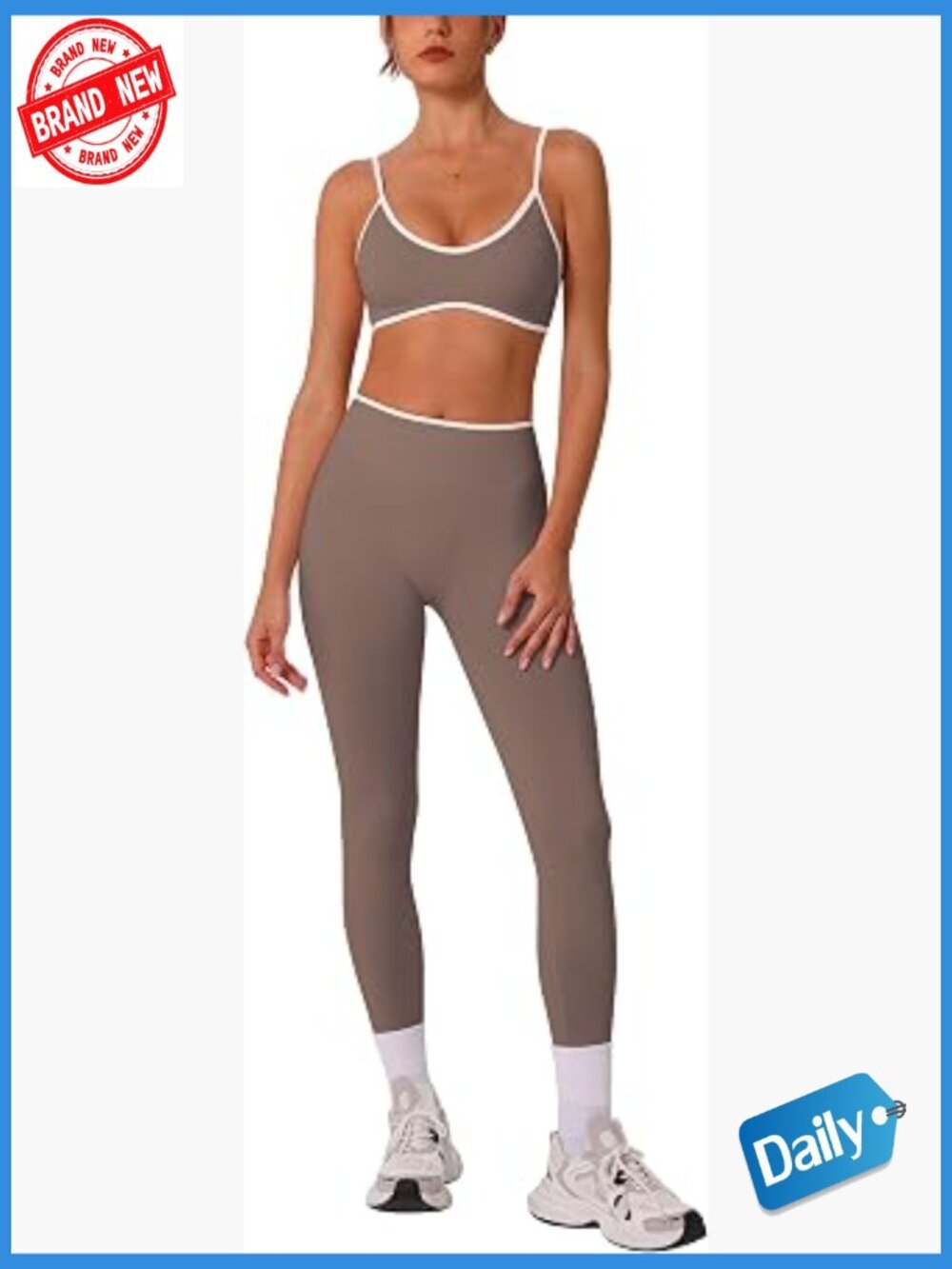 Seamless 2 Piece Yoga Set Scrunch Butt Lifting High Waist Leggings Sports Bra
